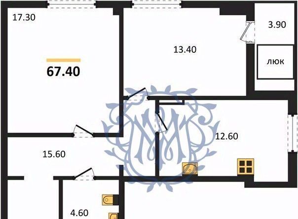 квартира г Симферополь р-н Центральный ул Трубаченко 21 фото 1