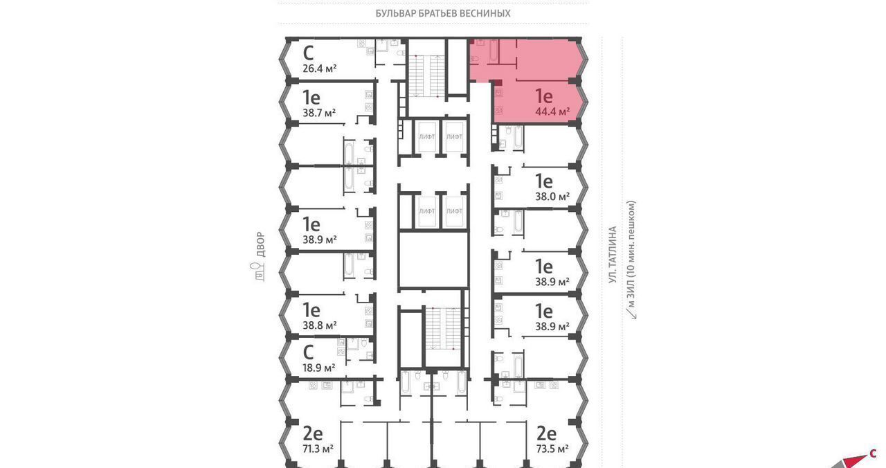 квартира г Москва метро ЗИЛ ул Автозаводская ЖК «ЗИЛАРТ» з/у 23/5 фото 2