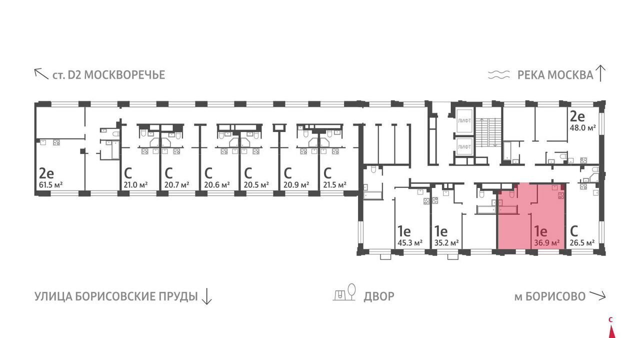 квартира г Москва метро Москворечье ул Борисовские Пруды 1 фото 2