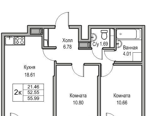 квартира г Санкт-Петербург ул Ивинская 1к/1 Беговая фото 2