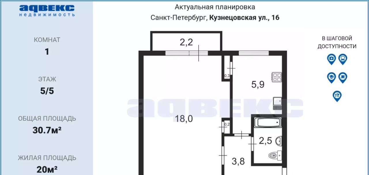 квартира г Санкт-Петербург метро Парк Победы ул Кузнецовская 16 округ Новоизмайловское фото 2