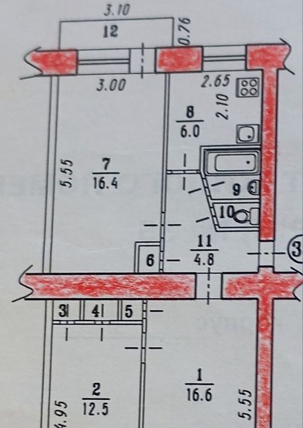 квартира г Омск р-н Советский пр-кт Мира 88а Советский АО фото 19