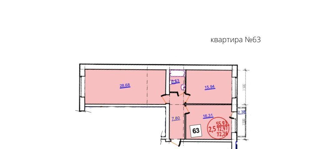 квартира г Ижевск р-н Индустриальный ул Халтурина 155 фото 1