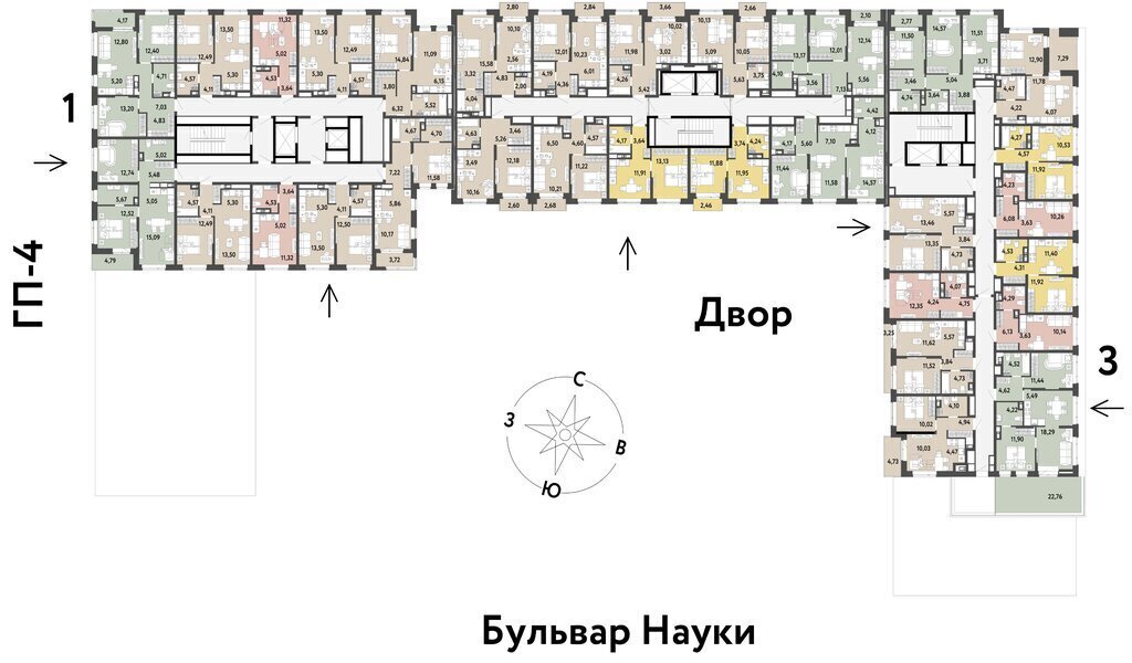 квартира г Тюмень ЖК «Авторский» Калининский административный округ фото 2