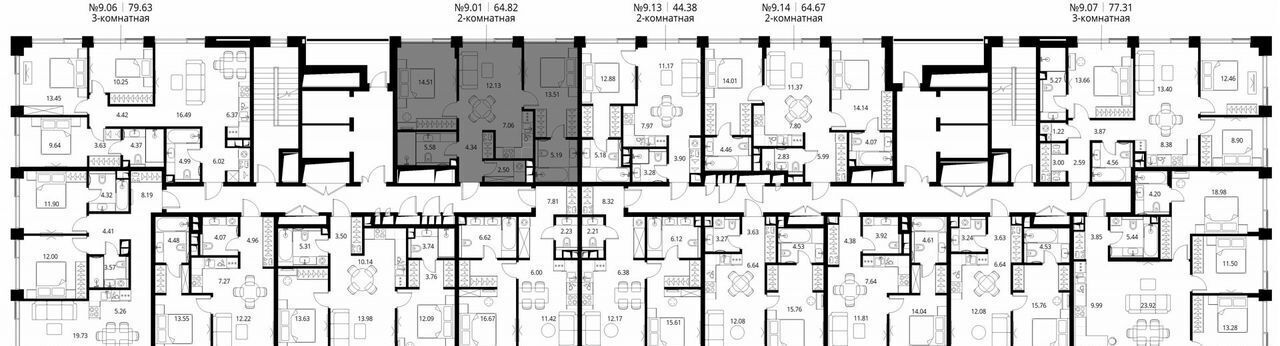 квартира г Москва метро Трикотажная ш Волоколамское 1 ЖК City Bay муниципальный округ Покровское-Стрешнево фото 2