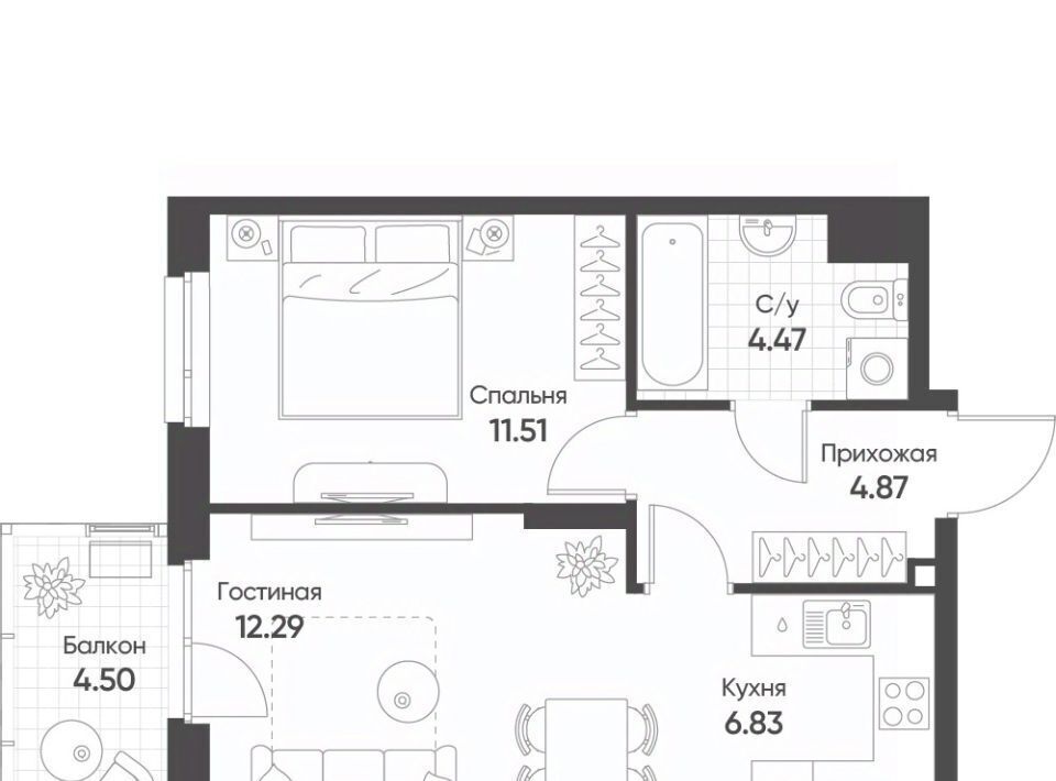 квартира г Казань Козья слобода ул Гаврилова 5бк/1 фото 1