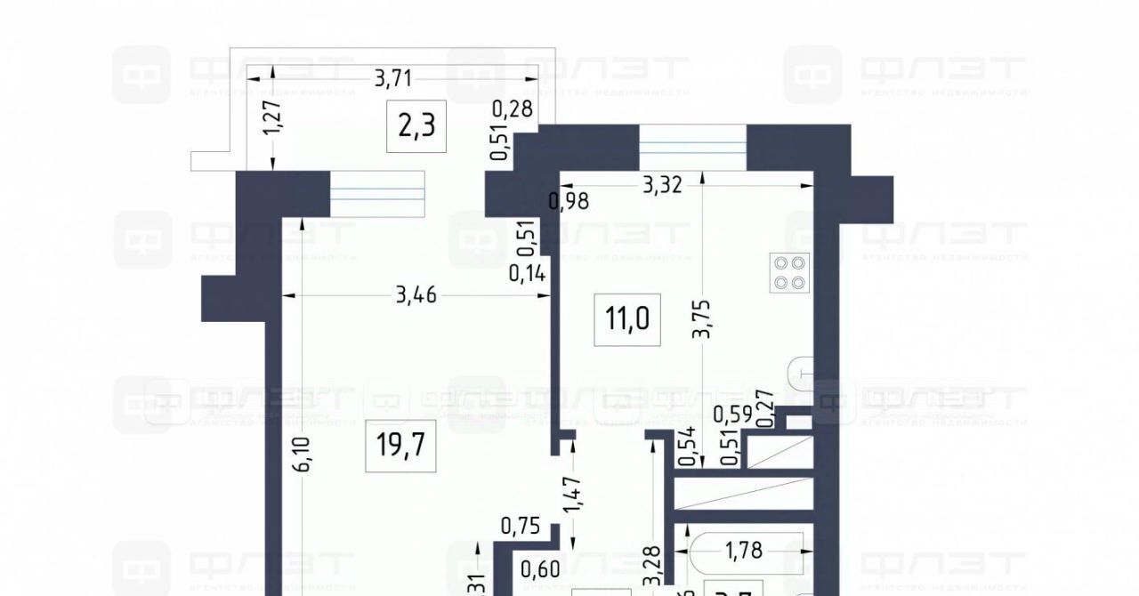 квартира г Казань Авиастроительная ул Айрата Арсланова 11 фото 2