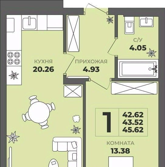 квартира г Калининград р-н Московский ул Генерала Толстикова 36к/1 фото 1