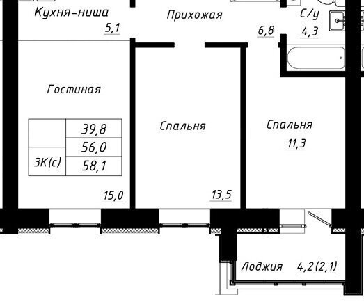 квартира г Барнаул тракт Павловский 196ак/3 фото 1