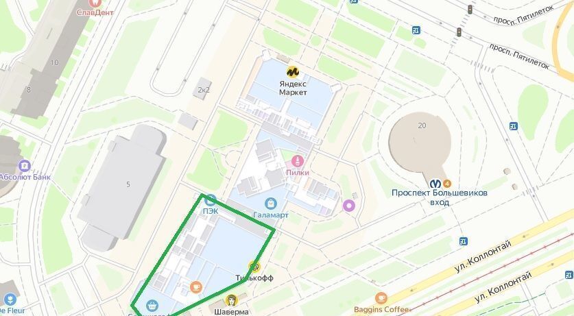 торговое помещение г Санкт-Петербург метро Проспект Большевиков р-н муниципальный округ Правобережный пр-кт Пятилеток 2 фото 4