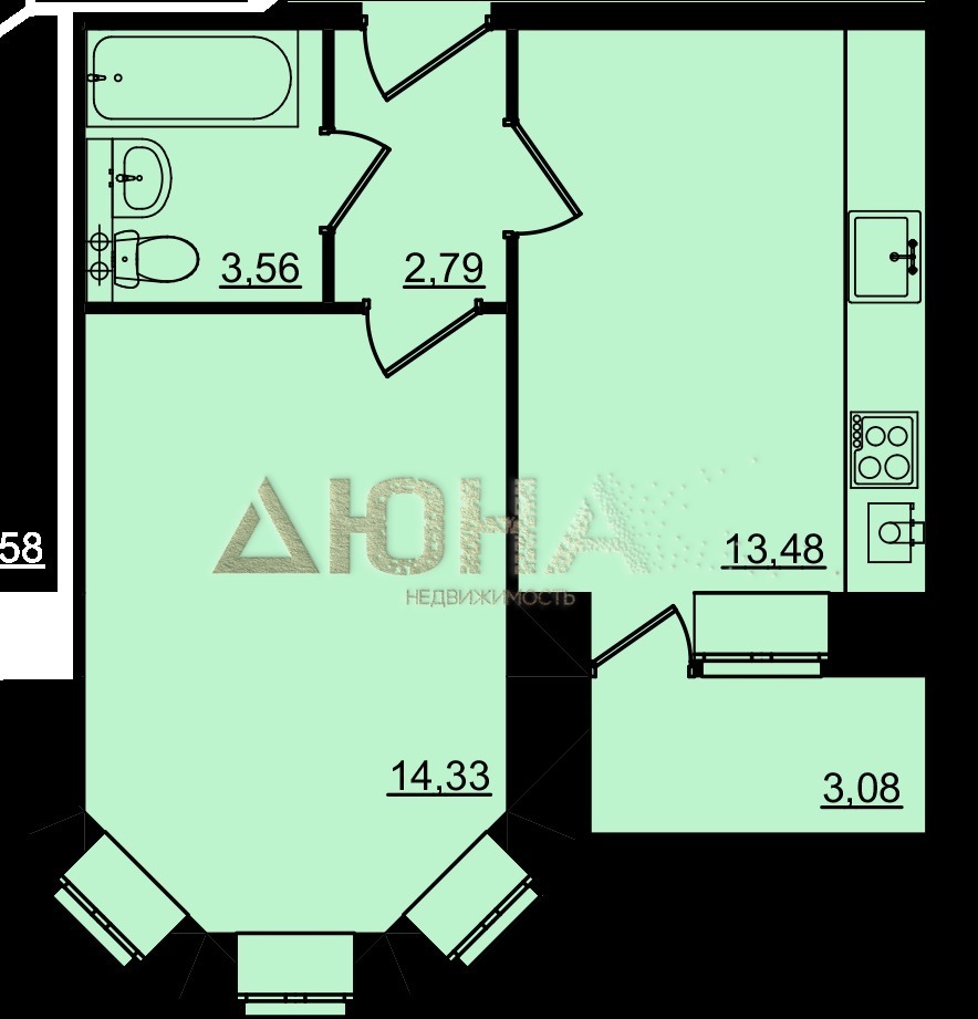 квартира г Кострома р-н Заволжский ул Мачтовая 100к/1 Димитровский фото 4