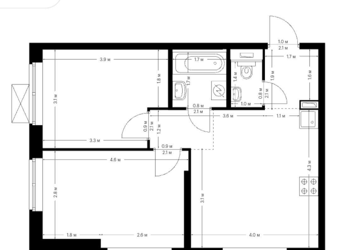 квартира г Москва метро Щербинка ш Варшавское 284к/3 фото 2