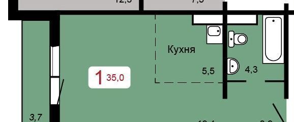 квартира г Красноярск р-н Свердловский ул Судостроительная 31к фото 21