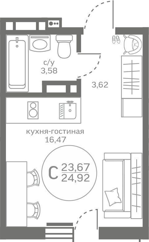 квартира р-н Тюменский д Патрушева ул Николая Гоголя 9 тер. Московское МО, Тюмень фото 1