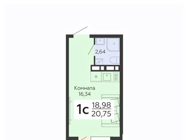 квартира г Воронеж р-н Коминтерновский ул 45 стрелковой дивизии 115 фото 1