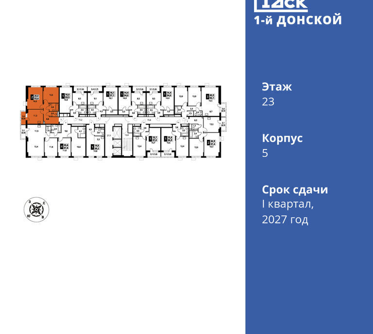 квартира городской округ Ленинский д Сапроново Красногвардейская, жилой комплекс 1-й Донской фото 2