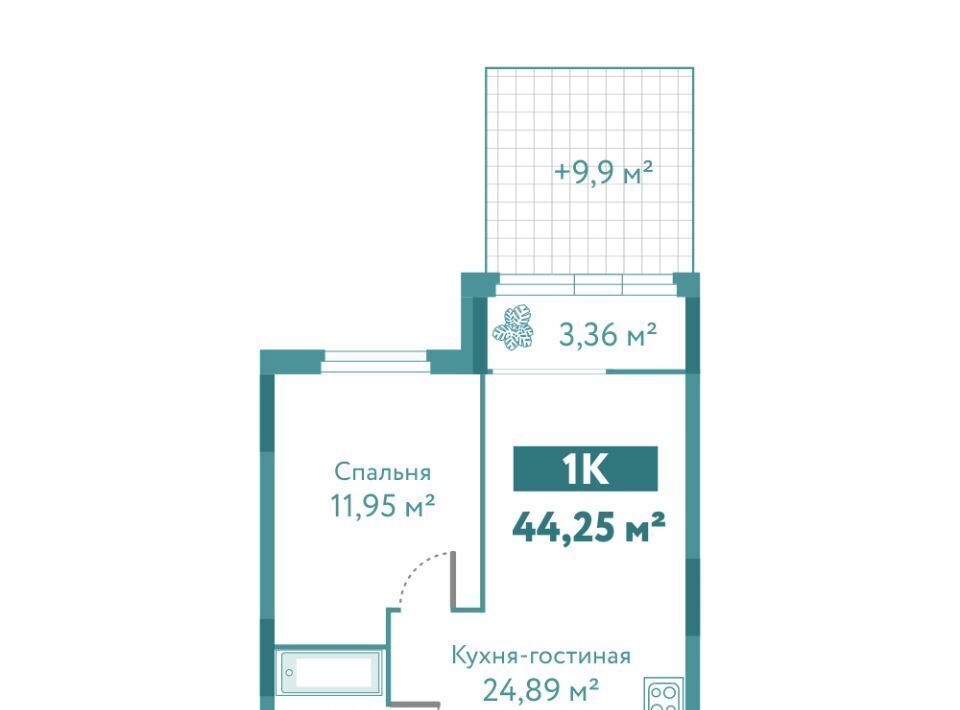 квартира г Тюмень р-н Ленинский ул Павла Никольского 10к 1 блок 1 фото 1