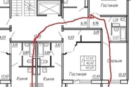 квартира г Омск р-н Советский ул Малиновского 23 фото 21