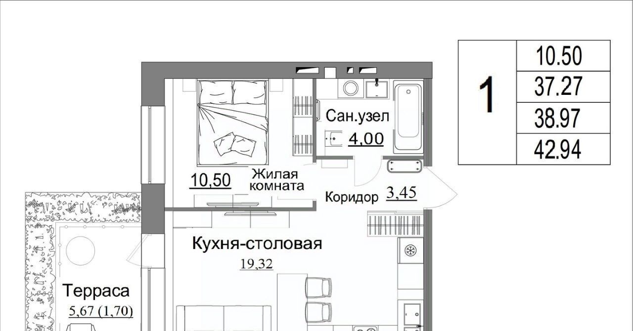 квартира г Калуга р-н Октябрьский Жилыеы Острова кв-л фото 1