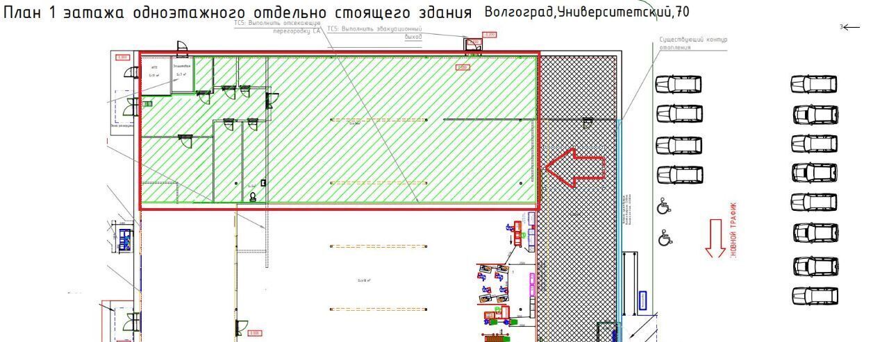 торговое помещение г Волгоград р-н Советский пр-кт Университетский 70 фото 2