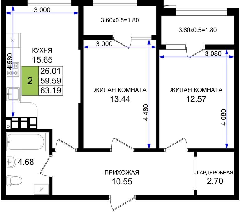 квартира г Новороссийск р-н Южный микрорайон 5-я Бригада фото 1