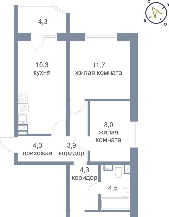 квартира г Нефтеюганск мкр 6-й 11 фото 1