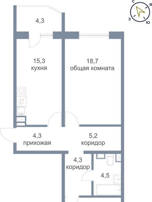 квартира г Нефтеюганск мкр 6-й 11 фото 1