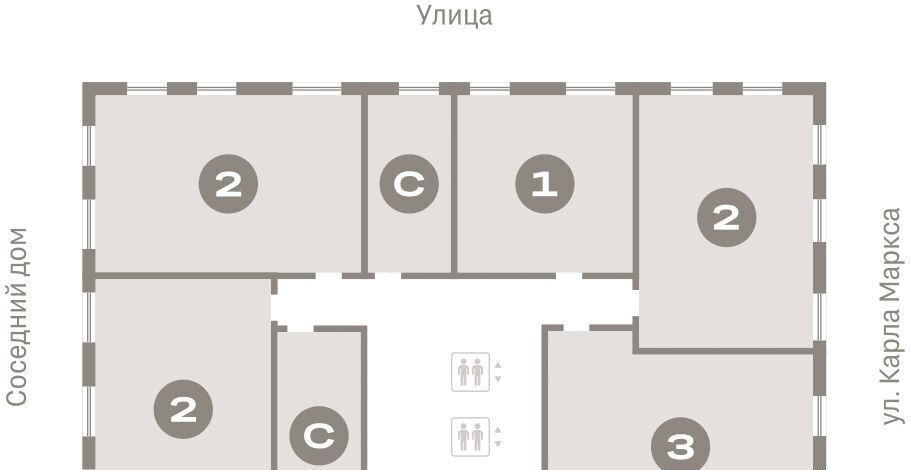 квартира г Курган Центральный ЖК «Дом Кино» жилрайон фото 2
