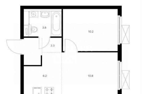 квартира г Москва п Сосенское п Коммунарка ул Александры Монаховой 85к/3 метро Коммунарка Потапово, Новомосковский административный округ фото 18