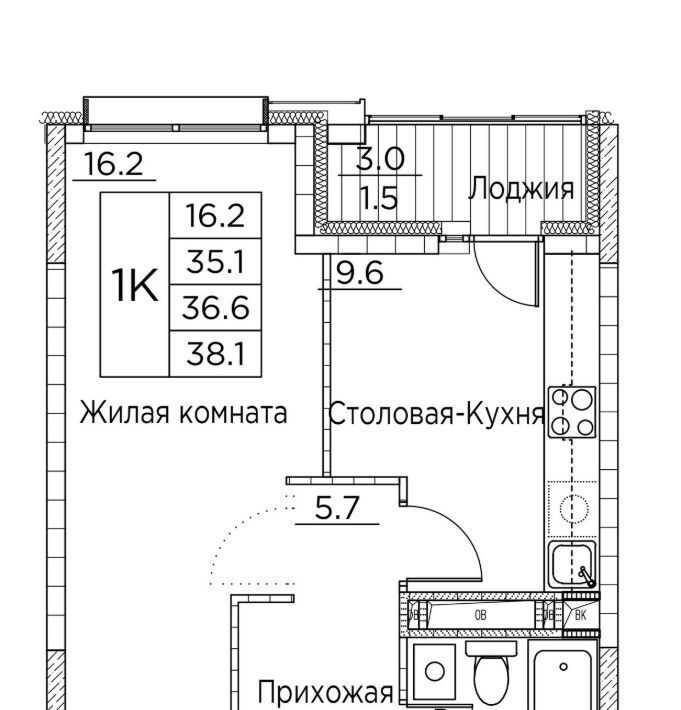 квартира г Владивосток р-н Ленинский ул Расула Гамзатова 7к/2 фото 1