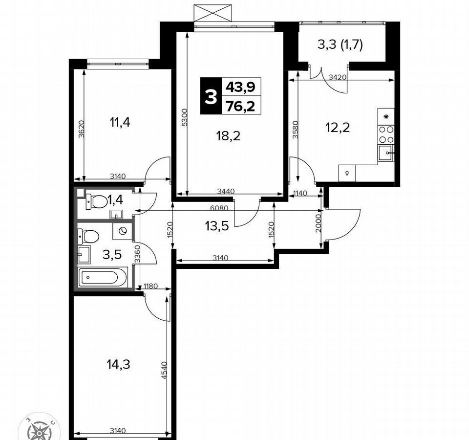 квартира г Москва ш Ленинградское 228 Молжаниново, корп. 5 фото 1