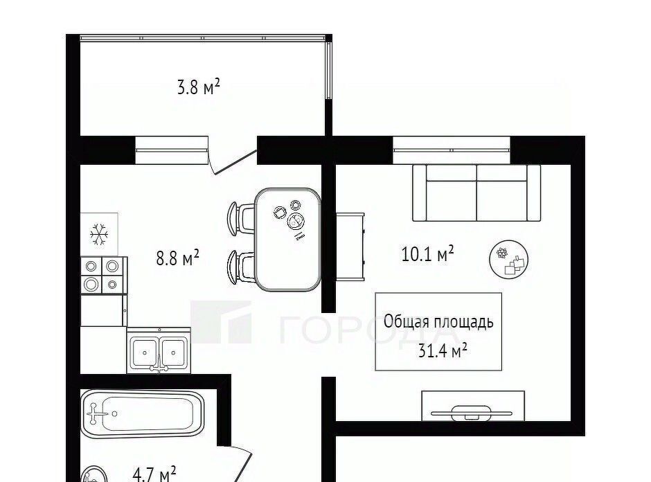 квартира г Новосибирск ул Сибиряков-Гвардейцев 53/10 Площадь Маркса фото 27