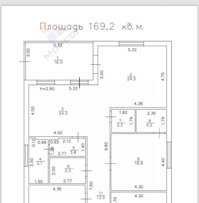 дом г Краснодар р-н Прикубанский пос. Отделения № 3 СКЗНИИСи В, ул. Имени Героя Анощенкова, 95 фото 10