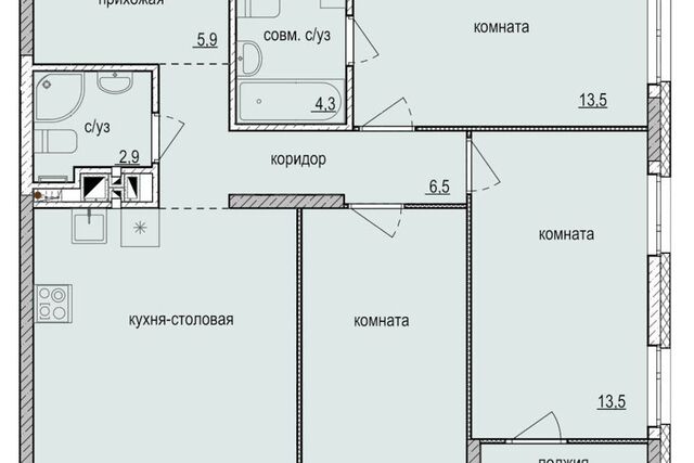 квартира д Хохряки КП Русь ул Цветочная 12 фото