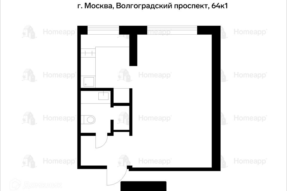 квартира г Москва пр-кт Волгоградский 64/1 Юго-Восточный административный округ фото 2