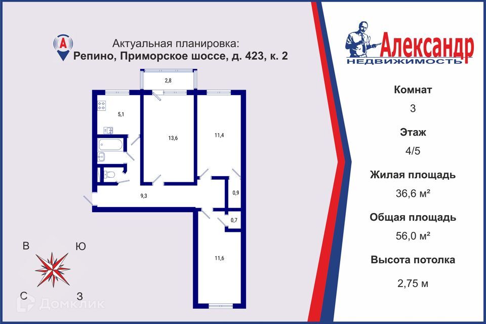 квартира г Санкт-Петербург п Репино ш Приморское 423/2 Курортный фото 1