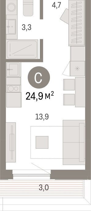 квартира г Тюмень ул Мысовская 26к/1 фото 2