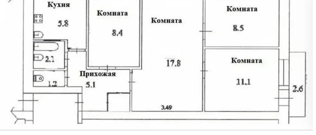 квартира г Ломоносов ул Победы 19 метро Проспект Ветеранов фото 2