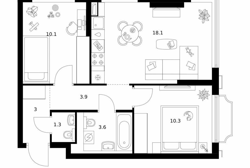 квартира г Москва метро Черкизовская 2-й Иртышский 1/3 фото 1