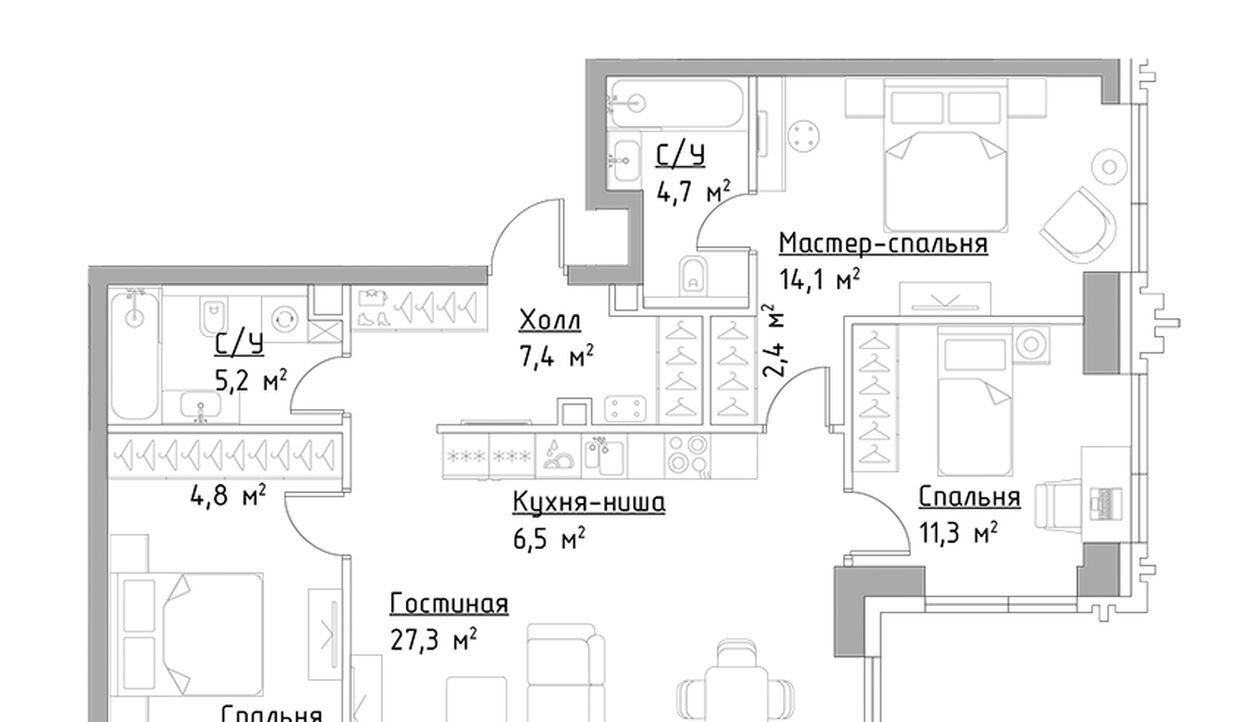 квартира г Москва метро Серпуховская ул Дубининская 59б фото 4