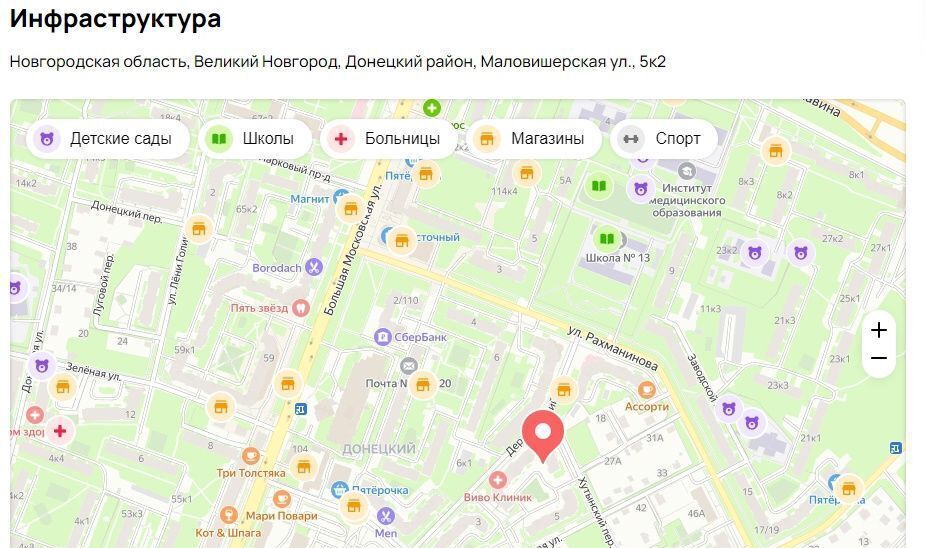 квартира г Великий Новгород Донецкий ул Маловишерская 5к/2 фото 25