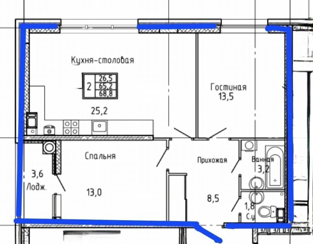 квартира г Ставрополь р-н Промышленный пр-кт Российский 15к/2 фото 26