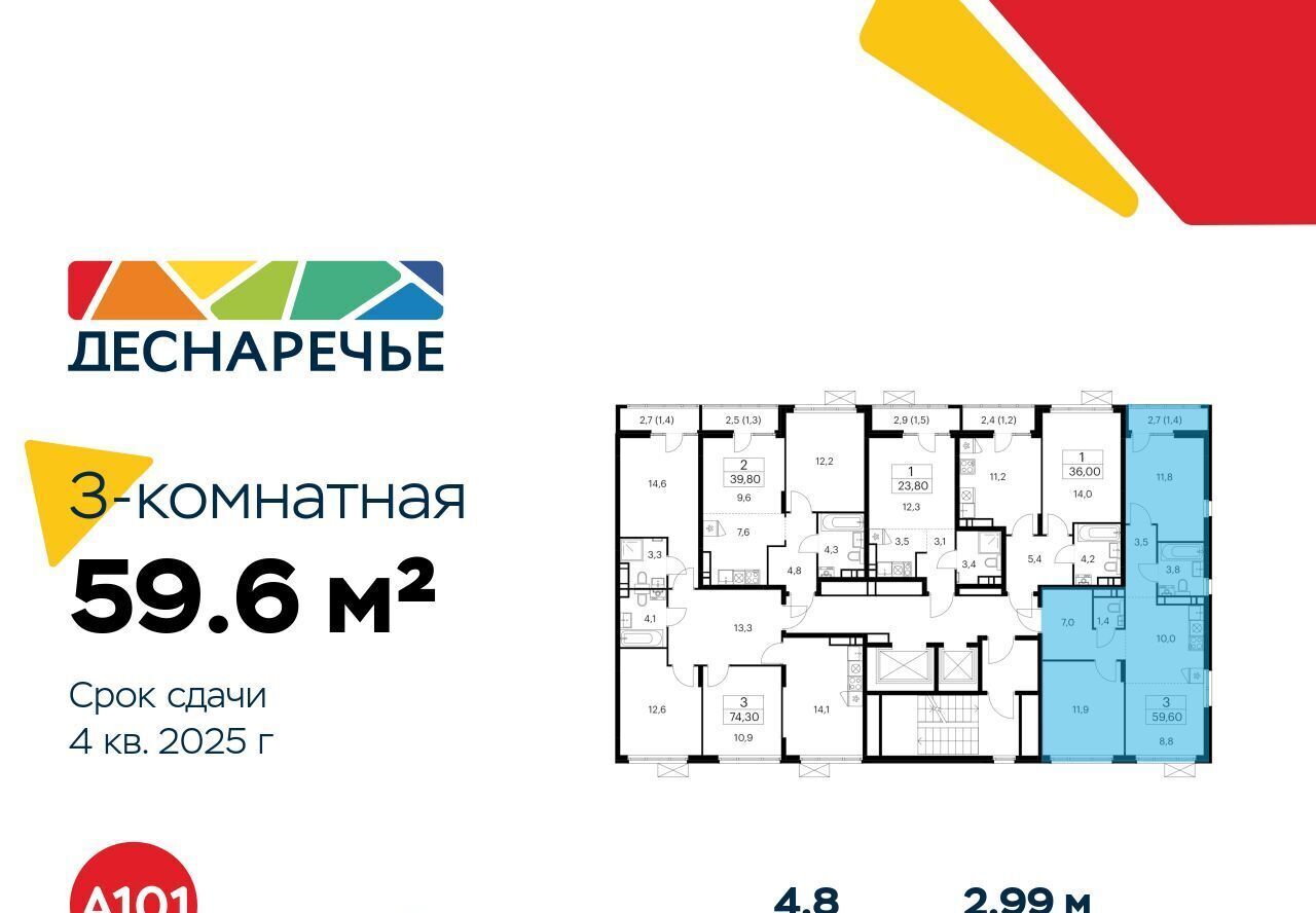 квартира г Москва п Десеновское д Десна ул Центральная метро Бунинская аллея фото 2