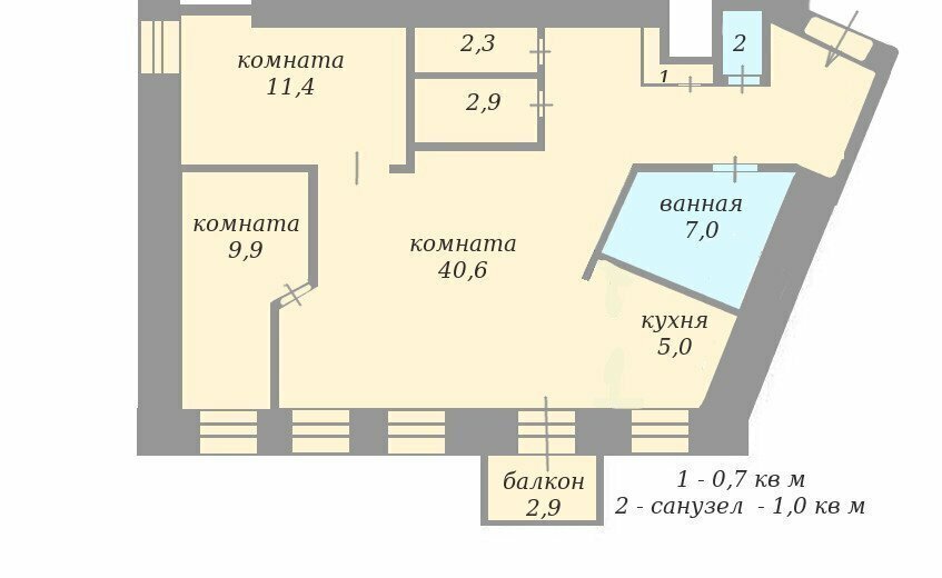 квартира г Санкт-Петербург метро Горьковская ул Маркина 10 округ Введенский, Петроградка фото 2