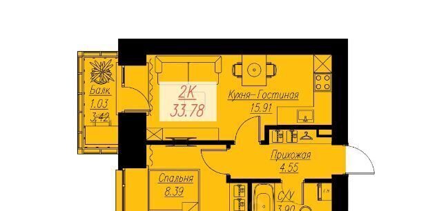 квартира г Красноярск р-н Кировский ул Семафорная 441а фото 1