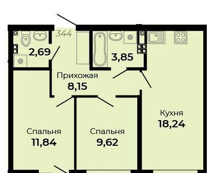 квартира г Верхняя Пышма ул Огнеупорщиков 5б Проспект Космонавтов фото 1