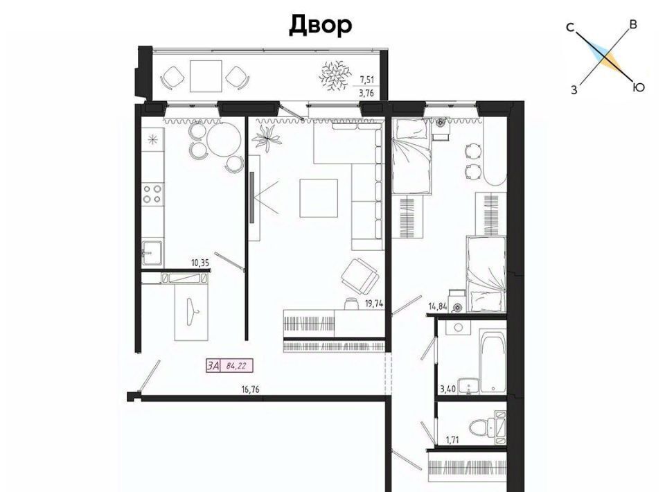 квартира г Томск р-н Октябрьский тракт Иркутский 193а фото 1