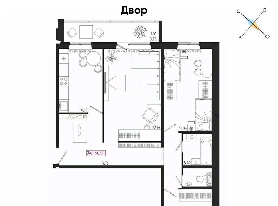 квартира г Томск р-н Октябрьский тракт Иркутский 193а фото 1