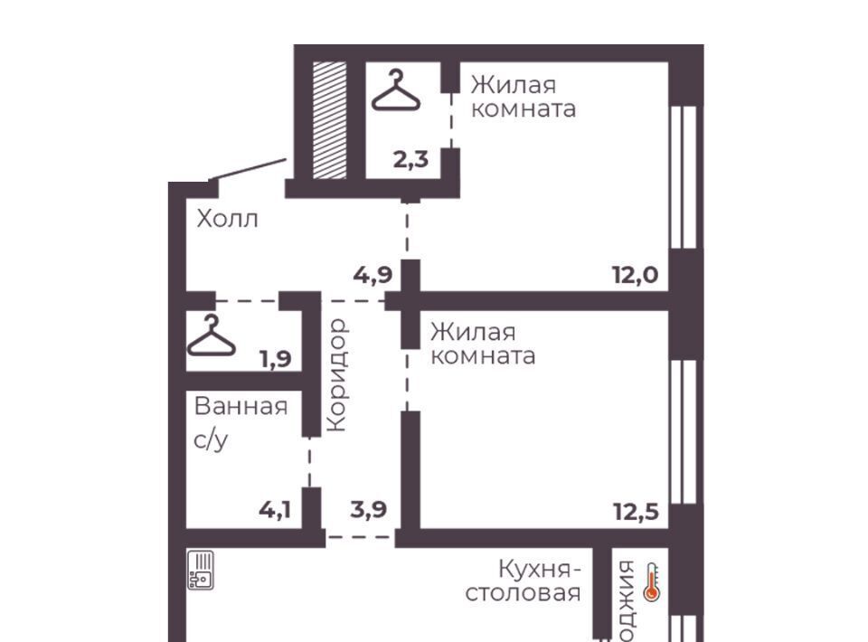 квартира г Челябинск р-н Тракторозаводский пр-кт Ленина 1 фото 1