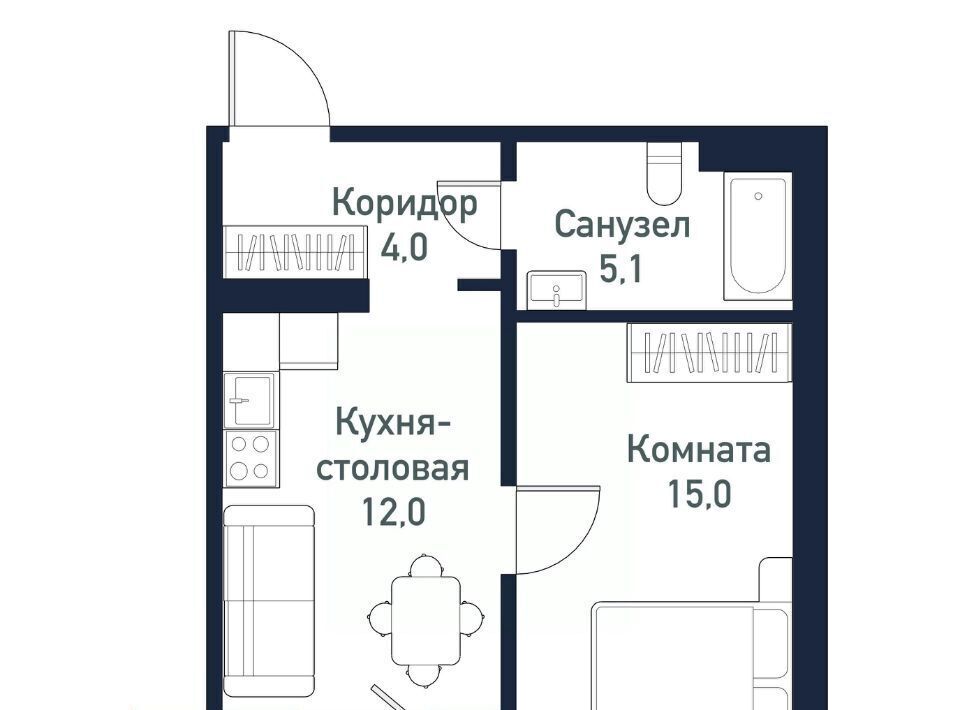 квартира р-н Сосновский п Западный р-н мкр Притяжение Кременкульское с/пос, 7-й кв-л фото 1